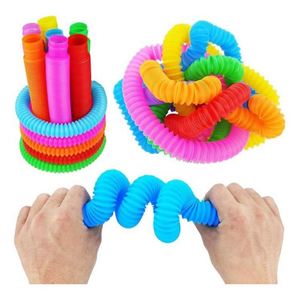 2025 New Trendy Glow in the Dark Pop Tube <b>Fidget</b> <b>Toys</b> Stress Relief Sensory Playthings for Kids Adults Novelty Gag <b>Toys</b> Pack - Product Image 1