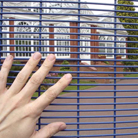 Clôture en grillage métallique 358, découpe sur mesure, anti-escalade, clôture haute sécurité, certifiée CE