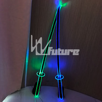 Couteau lumineux à fibre optique LED RVB - Fonctionne sur piles, accessoire de fête sûr pour Halloween, cosplay, spectacles de scène, adultes et enfants