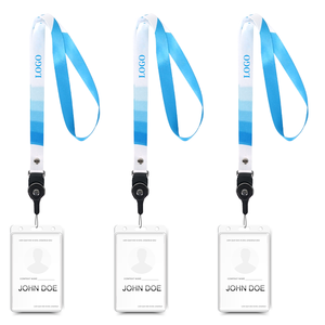Hot Sale High Quality Custom ID Card Holder <b>Lanyard</b> with Hook Accessory Silk Screen Printing Business Card Holder - Product Image 4