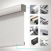 Stores roulants électriques occultants imperméables pour l'extérieur Couverture de fenêtre verticale motorisée Tissu Plastique Noir Couleur Fabricant