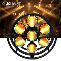 Rétro Lumière DMX 7 Yeux 7x60w Rond Rétro Stage Interrupteur P1 Blinder COB RGB Audio Disco Stage DJ Strobe LED Lumière