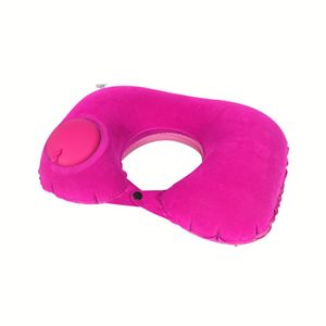 Custom Logo Printed Portable Inflatable Neck Pillow U-shaped Pillow Press Inflatable <b>Travel</b> Pillow - Product Image 3