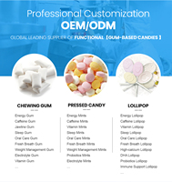 Chewing-gum personnalisé sans sucre à la stévia, fonctionnel, avec étiquette personnalisée, enrichi en probiotiques et en éléments diététiques