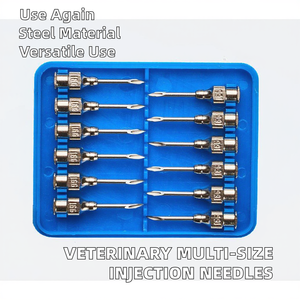 Guangmu Multi-size Reusable Stainless Steel Needles for Veterinary Injection Syringes Livestock Medical Drug Use By <b>Blush</b> - Product Image 2