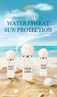 Huile à lèvres scintillante SPF 50 personnalisable avec logo, vente en gros, végétalienne, hydratante, repulpante, brillante, marque privée, réparation solaire