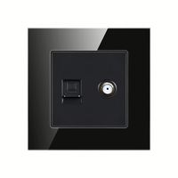 White 86 Type Wall Network Cable Switch Socket Household Wired Closed Circuit Tv and Optical Fiber Network Panel Tv Computer