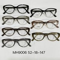 Monture de lunettes esthétique chic, style œil-de-chat tendance, en TR90 avec charnières métalliques renforcées pour boutique