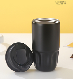 9oz 16oz 316 Edelstahl Isolierter Kaffeebecher mit Doppeltrinkdeckel Auslaufsicherer Tragbarer Reisebecher - Product Image 1