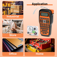 Étiqueteuse portable E1000PRO, étiquettes imperméables pour l'étiquetage des câbles, machine d'étiquetage industrielle à rétraction thermique avec clavier
