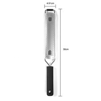 Hot Selling Langer Platte Roestvrij Staal Kaasrasp Met Zachte Handvat Etsen Rasp Citroen Zester