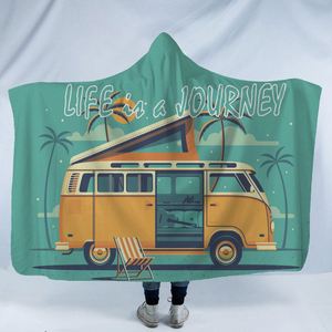 Poncho personnalisé imprimé photo numérique lestée Couverture polaire en flanelle à capuche portable pour enfants - Product Image 5