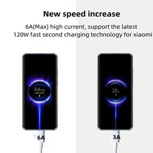 สายชาร์จ Gold Label Display 6A USB Type C 120W ชาร์จเร็วพิเศษ สำหรับโทรศัพท์มือถือ Android Xiaomi - Product Image 2