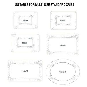 Sábanas de algodón 100% con estampado de dibujos animados para cama de bebé, sábanas de <span class=keywords><strong>cuna</strong></span> orgánicas - Product Image 5