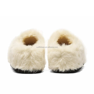 Chaussures d'hiver chaudes, bout rond, luxe, unisexe, homme, sabot de neige, sabot chaud, fourrure noire, pantoufles en peau de mouton, femme, sabot en fourrure noire - Product Image 6