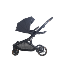 Luxe Deux Sièges 3 en 1 Système de Voyage Réversible Pliable Jumeaux Double Poussette Bébé pour Deux Enfants