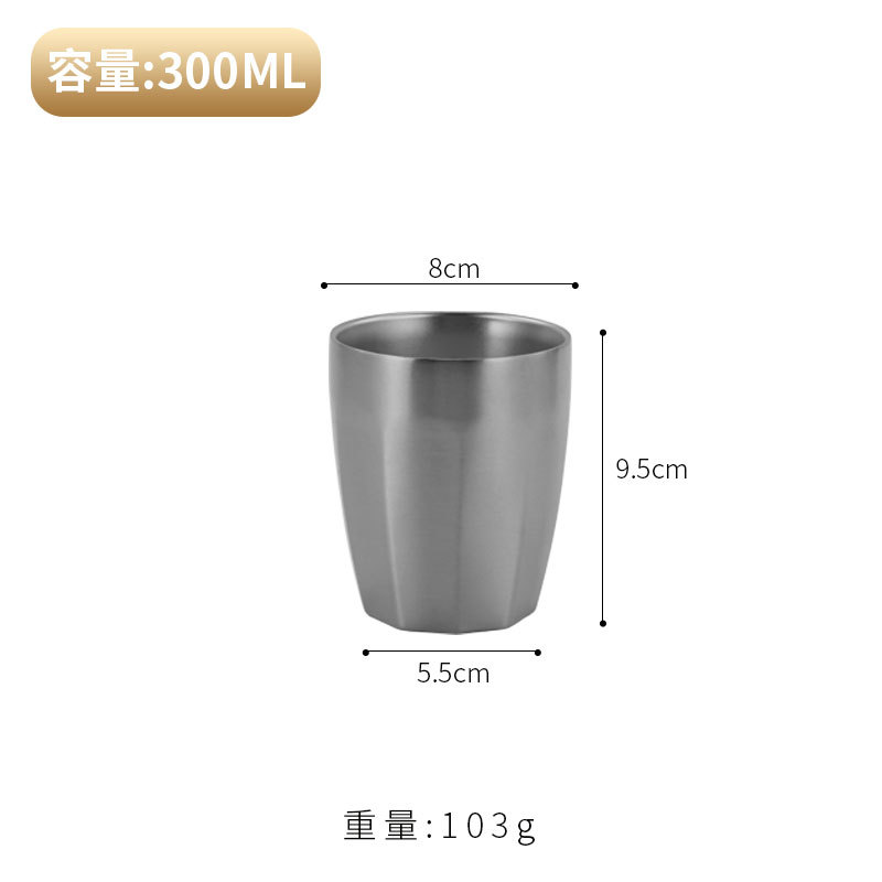 Tasse décagonale de 300 ml (argent)