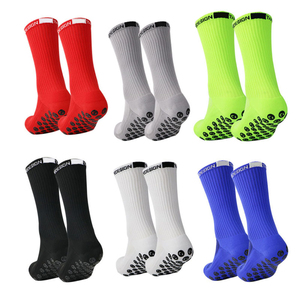 Glacier <strong>Custom</strong> Logo <strong>Socks</strong> <strong>Manufacturer</strong> Non Slip Grip Crew Football Soccer <strong>Socks</strong> - Product Image 1
