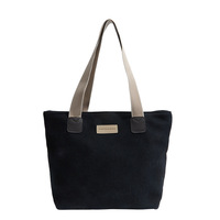 Sac fourre-tout élégant d'inspiration coréenne en toile, polyvalent, décontracté, pour le shopping et les activités de plein air, grande capacité, pour femmes