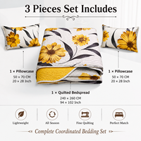 Grosir 3 Set Sprei Mewah Berlapis Ringan dengan 2 Sarung Bantal untuk Semua Musim