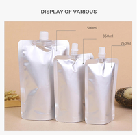 Sachets souples personnalisés à bec verseur pour liquides, très demandés, 1L 2L 3L 5L 10L 50ml 100ml 500ml, en aluminium avec bec verseur