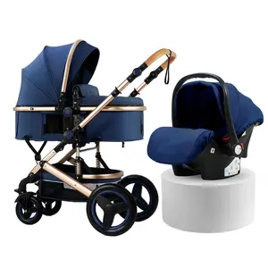 High Quality 2 in 1 baby stroller luxury high landscape Multi-Functional baby pram baby strollers for travel with car seat