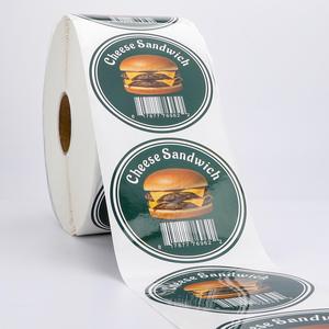 Étiquette ronde autocollante personnalisée pour sandwich au fromage avec code-barres pour l'emballage alimentaire - Product Image 5