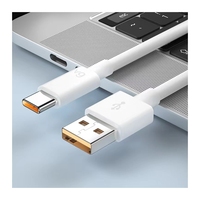 Kabel USB Type C Ponsel 6A Pengisian Cepat 3.0 untuk Huawei Kabel USB-C Pengisian Cepat Charger Kabel USB