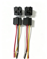 JD1912 12V 40A 4-Pin SPST Kfz-Relais mit Kabelbaum-Sockel Metallhalterung-Set für Auto LKW Hupe Lüfter Scheinwerfer