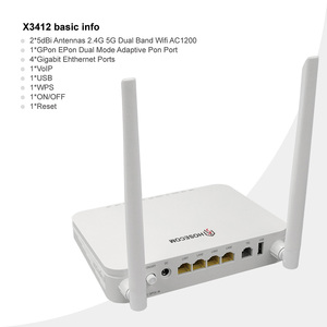 Miễn phí Mẫu FTTx băng thông rộng thiết bị x-pon onu Router 2.4G 5g wifi5 AC1200 4ge LAN cổng quang thiết bị đầu cuối mạng GPON xpon ONT - Product Image 6