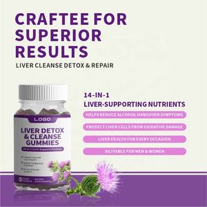 Oem Hangover suplemen konsumsi permen Anti alkohol mendukung Liver usus besar pembersih Detox Gummies - Product Image 2