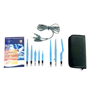 Ensemble professionnel de 9 pinces à baïonnette bipolaires européennes électriques |   Qualité supérieure, revêtement bleu |   Acier inoxydable de qualité médicale - Product Image 1