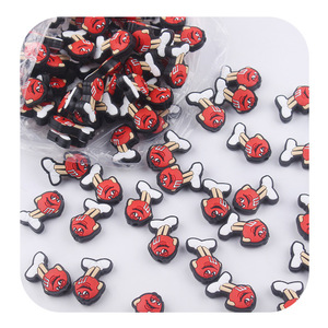 New Arrival <strong>Lovely</strong> <strong>Chocolate</strong> Beans M Focal Beads DIY Silicone Charms Key Chain Jewelry Beaded Bracelet Accessories Pen Making - Product Image 1