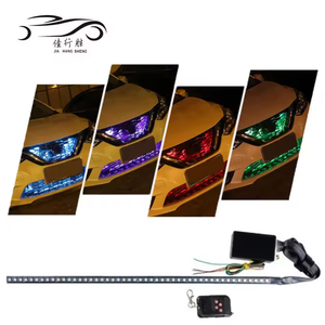 JHS Led <span class=keywords><strong>Knight</strong></span> <span class=keywords><strong>Rider</strong></span> DRL Bandes Lumineuses RGB Télécommande Led Grille Phare 5050 clignotant étanche lumière <span class=keywords><strong>voiture</strong></span> - Product Image 6