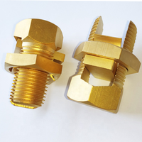 Conector de Perno Dividido de Latón de Alta Resistencia, Abrazadera de Conexión de Cables con Cabeza Hexagonal 6A-10A 250V para Accesorios Eléctricos