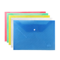 Enveloppes en plastique transparent format lettre A4, pochettes de classement suspendues en PP avec fermeture à bouton-pression