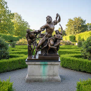 Sculpture de bronze antique grandeur nature de Laocoon et son fils, art et objets de collection - Product Image 3