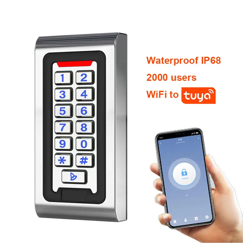नई निविड़ अंधकार वाईफ़ाई Tuya एप्लिकेशन स्मार्ट दरवाज़ा बंद आरएफआईडी कार्ड का उपयोग नियंत्रक S601 धातु कीपैड स्टैंडअलोन दरवाजा अभिगम नियंत्रण प्रणाली