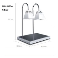 Plateau chauffant de luxe en acier inoxydable pour buffet, lampe chauffante pour aliments, plateau chauffant avec plateau chauffant en marbre pour buffet, hôtel