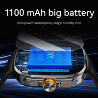 Montre connectée M99, écran AMOLED 2,16 pouces, batterie 1100 mAh, étanche IP67, bracelet silicone, appels sans fil 4G, GPS, NFC, lampe torche, suivi du sommeil