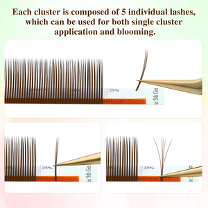 NAGARAKU <span class=keywords><strong>Cils</strong></span> en volume 5D couleur brun foncé, extensions de <span class=keywords><strong>cils</strong></span> naturels doux, fournisseur en gros de <span class=keywords><strong>cils</strong></span> naturels doux - Product Image 2