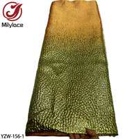 Tissu en dentelle organza brocart africain à double couleur, motif élégant, dentelle jacquard dorée pour robe femme