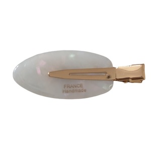 Barrettes à cheveux ovales en acétate faites à la main en <span class=keywords><strong>France</strong></span>, sans pli, type crocodile, accessoires de mode pour femmes et filles - Product Image 2