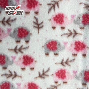 Kingcason 100% poliéster sin pilling estampado de dibujos animados cepillo polar de dos lados para chaquetas de plumón para niños y <span class=keywords><strong>forros</strong></span> de ropa - Product Image 2