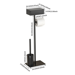 Soporte <span class=keywords><strong>de</strong></span> metal para <span class=keywords><strong>rollo</strong></span> <span class=keywords><strong>de</strong></span> <span class=keywords><strong>papel</strong></span> higiénico combinado <span class=keywords><strong>de</strong></span> <span class=keywords><strong>pie</strong></span> libre soporte <span class=keywords><strong>de</strong></span> <span class=keywords><strong>papel</strong></span> <span class=keywords><strong>de</strong></span> baño con escobilla <span class=keywords><strong>de</strong></span> baño - Product Image 5