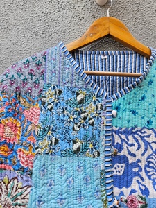 Veste d'hiver matelassée en coton à imprimé floral de qualité supérieure, style bohème ethnique pour femmes, cadeau élégant pour elle - Product Image 2