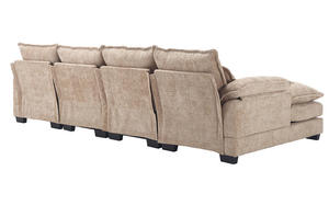 Ensemble de canapés en U de luxe moderne italien, en tissu velours léger de style nordique, design épuré pour la maison, le salon, l'appartement, les hôtels et les centres commerciaux - Product Image 6