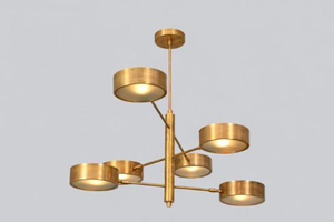 โคมไฟระย้าทองเหลือง 6 ดวง รุ่น Linus Starburst ทำมือ สไตล์โมเดิร์นกลางศตวรรษ เหมาะสำหรับบ้านและสำนักงาน ไฟ LED ปรับความสว่างได้ เพิ่มความมีสไตล์ - Product Image 3