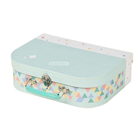Valise personnalisée biodégradable faite à la main, boîte mystère pour enfants, valise vintage en carton avec poignée