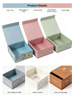 Boîte cadeau rigide Morandi à fermeture magnétique, matériaux recyclés, cartes décoratives, accessoires de pâtisserie, logo personnalisé